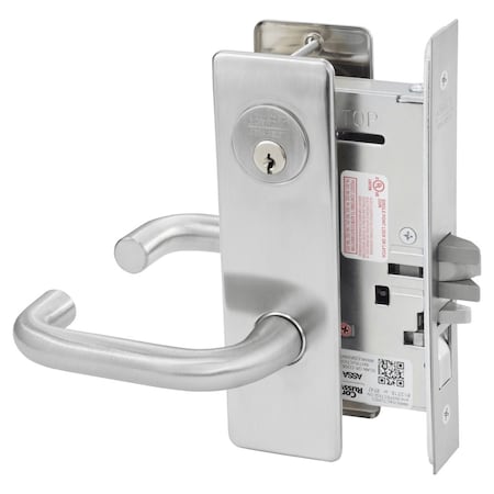Corbin Russwin Entrance or Office Mortise Lock, LW Lever, M Escutcheon, Satin Stainless Steel ML2051 LWM 630